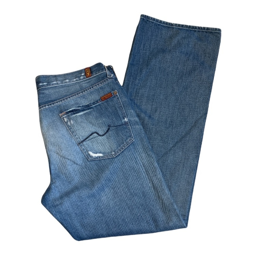 COPY - 7 For All Mankind Mens Jeans Relaxed Fit Distressed Size 36 x 34